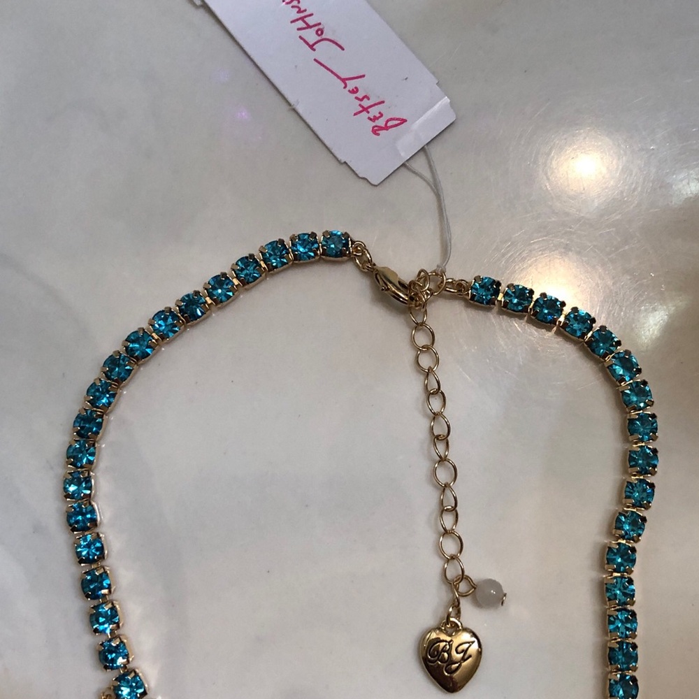 Betsey Johnson Mermaid Jewels Crystal Tennis Necklace Lobster & Starfish NWT - Picture 4 of 12